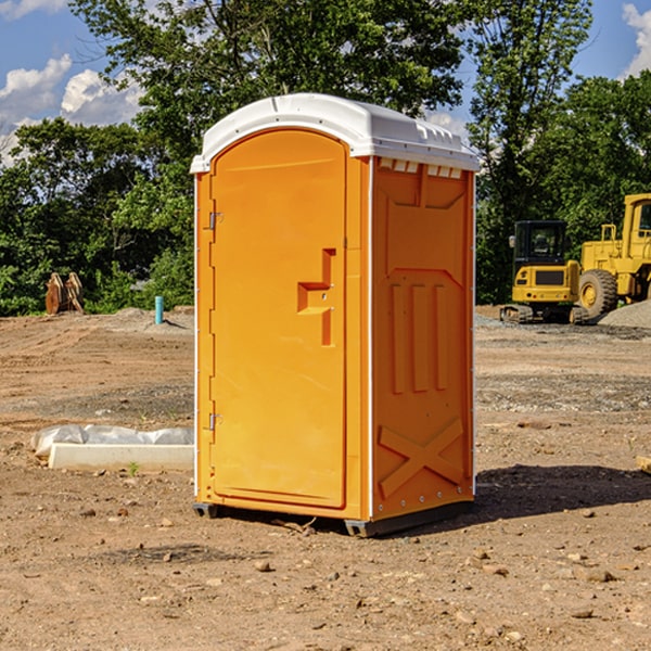 can i customize the exterior of the porta potties with my event logo or branding in McGregor Iowa